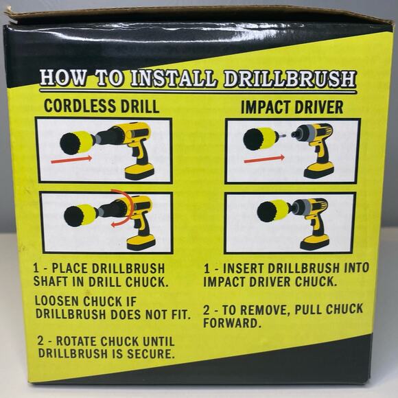 Drill Brush Power Scrubber Attachment Kit - Tubs, Showers, Tile, Grout Cleaning - Picture 5 of 10